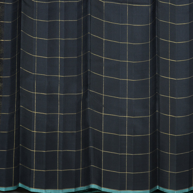 Hayagrivas Handloom Black Kanjivaram Silk Saree KBFL189F1-1
