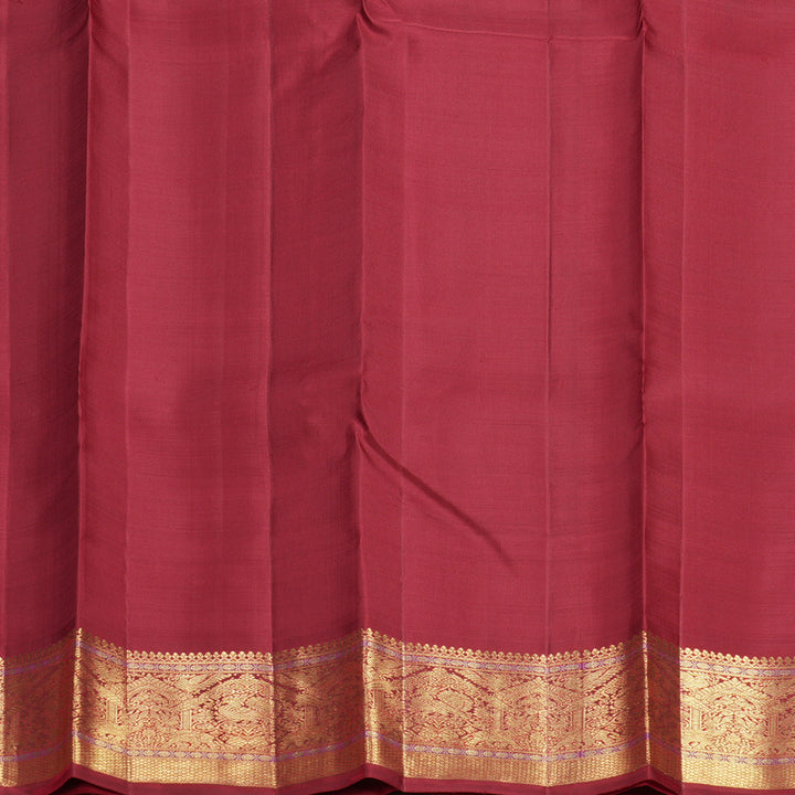 Hayagrivas Handloom Maroon Kanjivaram Silk Saree KBFL196F1-1
