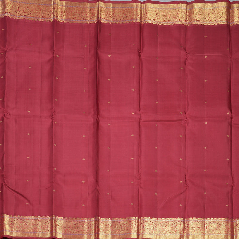 Hayagrivas Handloom Maroon Kanjivaram Silk Saree KBFL196F1-1