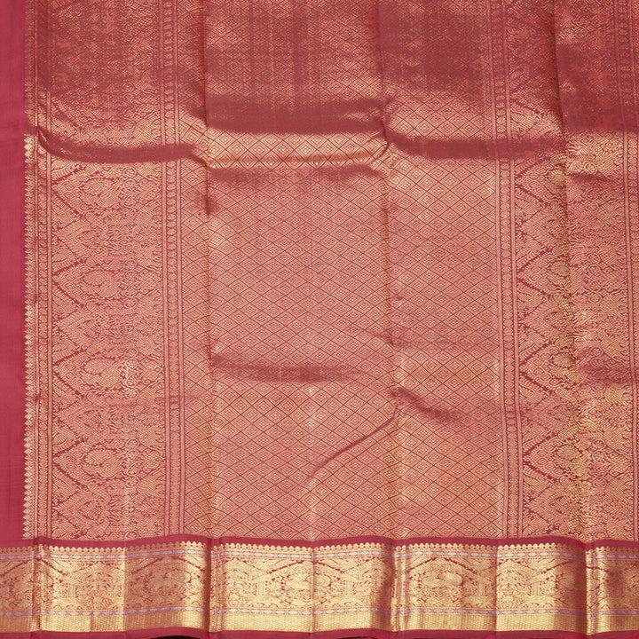 Hayagrivas Handloom Maroon Kanjivaram Silk Saree KBFL196F1-1