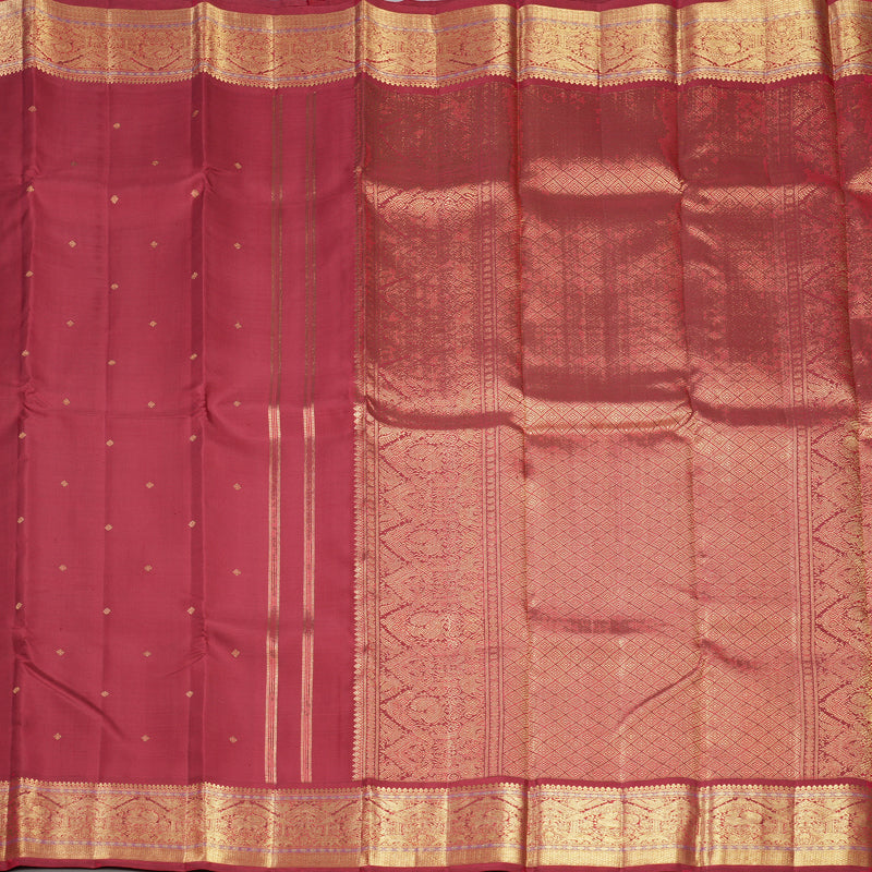 Hayagrivas Handloom Maroon Kanjivaram Silk Saree KBFL196F1-1