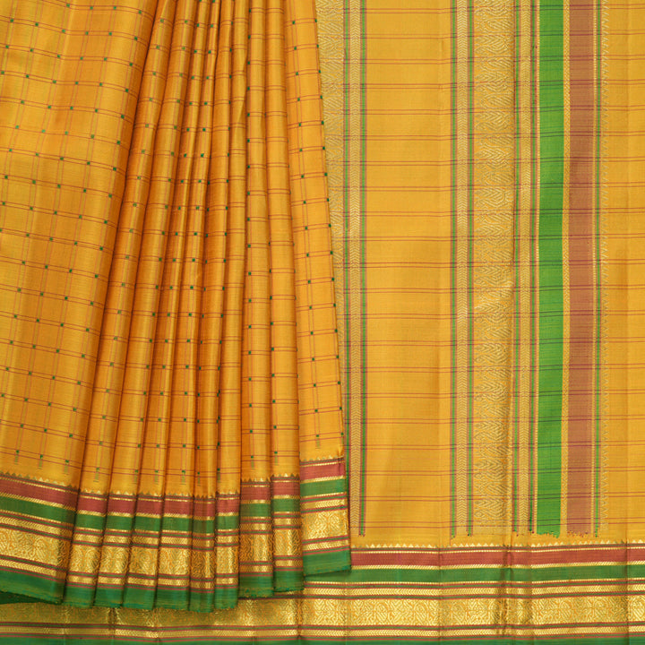Hayagrivas Handloom Yellow Kanjivaram Silk Saree KBFL197F1-1-SBS