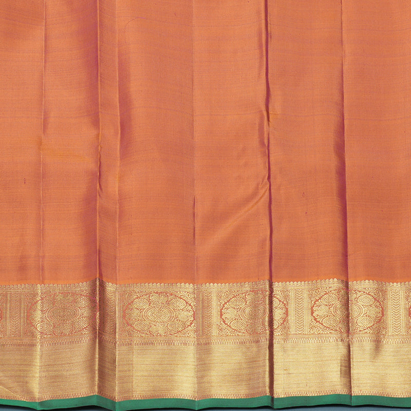 Hayagrivas Handloom Lavender Kanjivaram Silk Saree with Rust Orange Border KBFL202G1-1-SBS-BF202