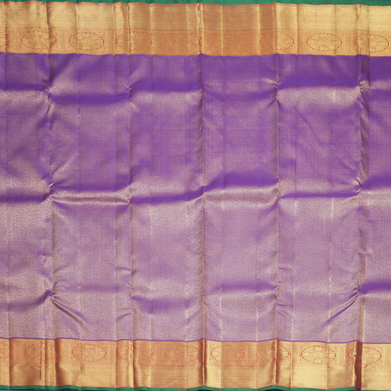 Hayagrivas Handloom Lavender Kanjivaram Silk Saree with Rust Orange Border KBFL202G1-1-SBS-BF202