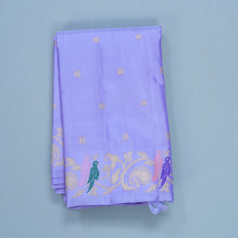 Hayagrivas Handloom Lavender Kanjivaram Silk Saree KBFL205G1-1-SBS-BF205