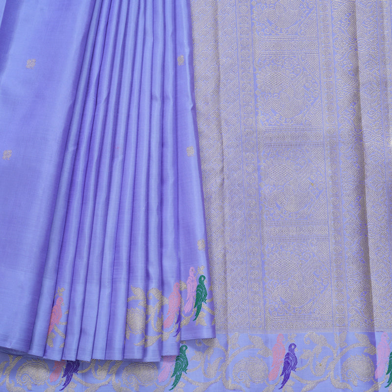 Hayagrivas Handloom Lavender Kanjivaram Silk Saree KBFL205G1-1-SBS-BF205