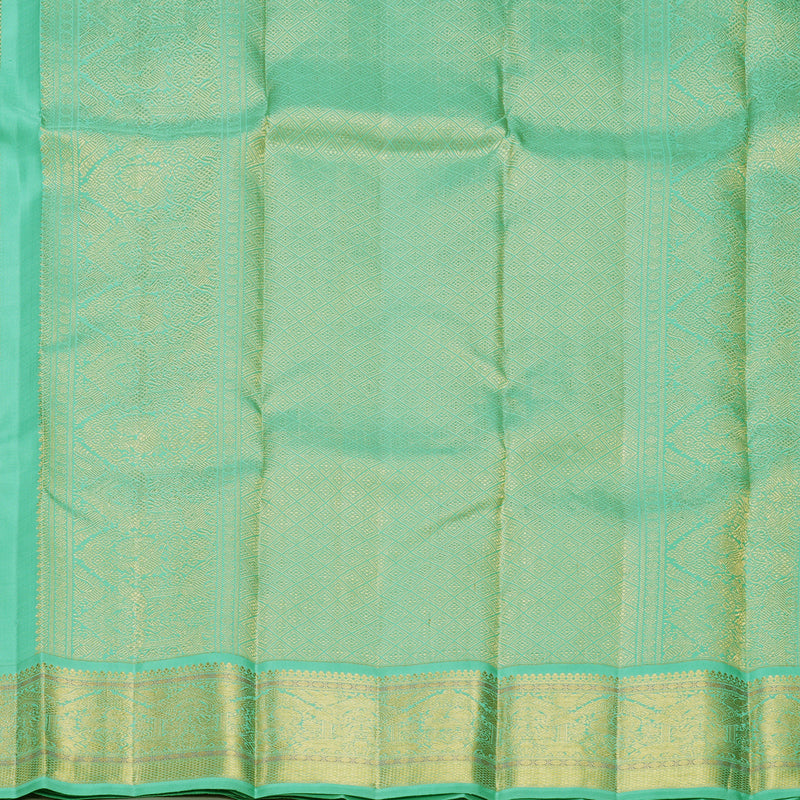 Hayagrivas Handloom Sea Green Kanjivaram Silk Saree KBFL208G1-1-SBS-BF208