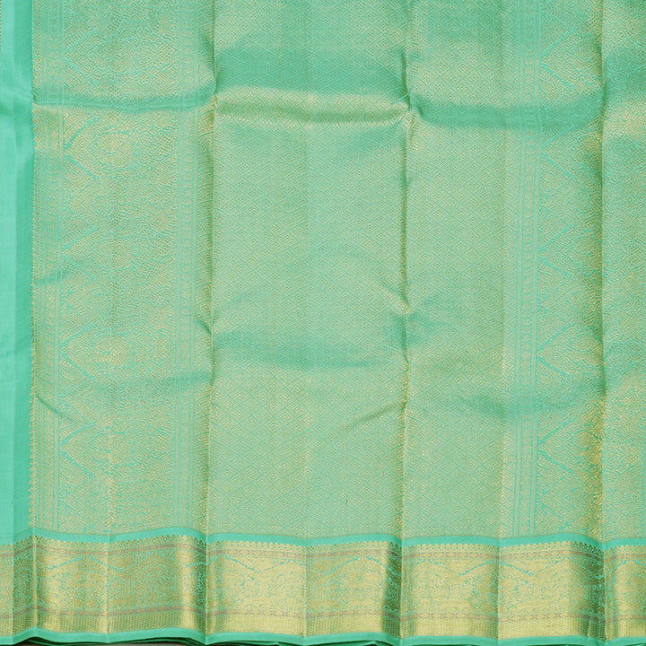 Hayagrivas Handloom Sea Green Kanjivaram Silk Saree KBFL208G1-1-SBS-BF208