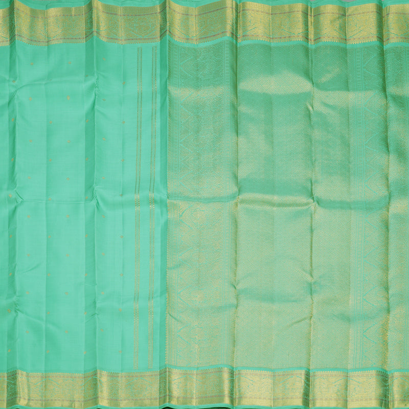 Hayagrivas Handloom Sea Green Kanjivaram Silk Saree KBFL208G1-1-SBS-BF208