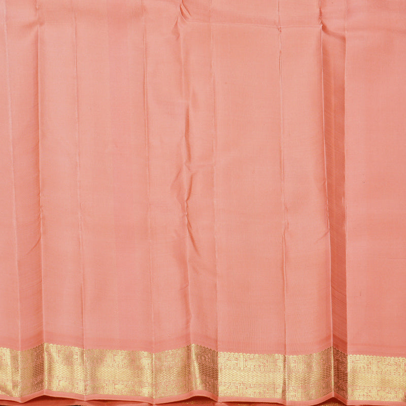 Hayagrivas Handloom Persian Pink Kanjivaram Silk Saree with Peach Pink Border KBFL209G1-1-SBS-BF209