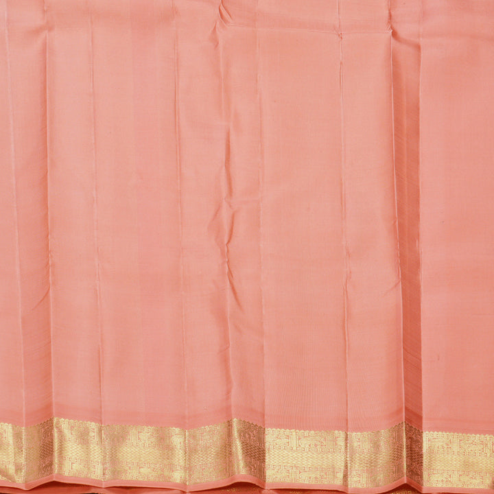 Hayagrivas Handloom Persian Pink Kanjivaram Silk Saree with Peach Pink Border KBFL209G1-1-SBS-BF209