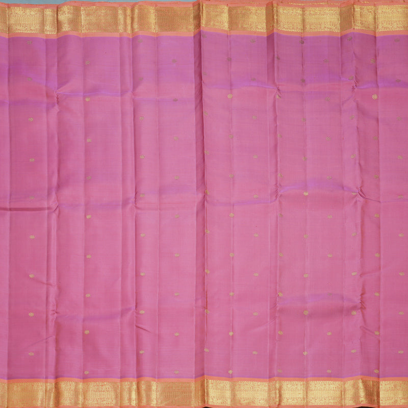 Hayagrivas Handloom Persian Pink Kanjivaram Silk Saree with Peach Pink Border KBFL209G1-1-SBS-BF209