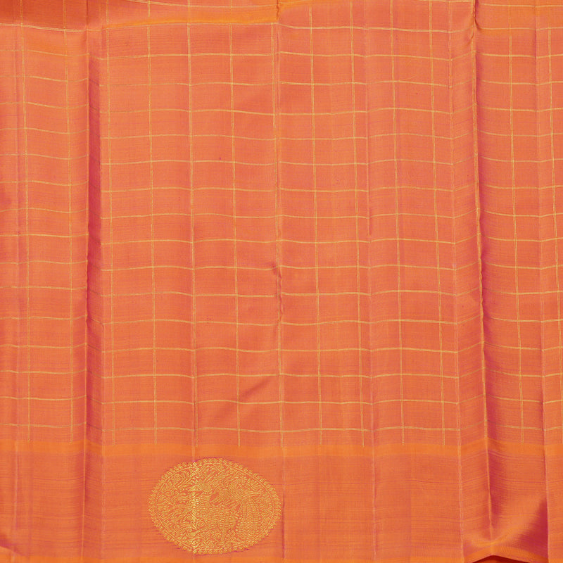 Hayagrivas Handloom Pink Kanjivaram Silk Saree with Orangish-Pink Border KBFL210G1-1-SBS-BF210