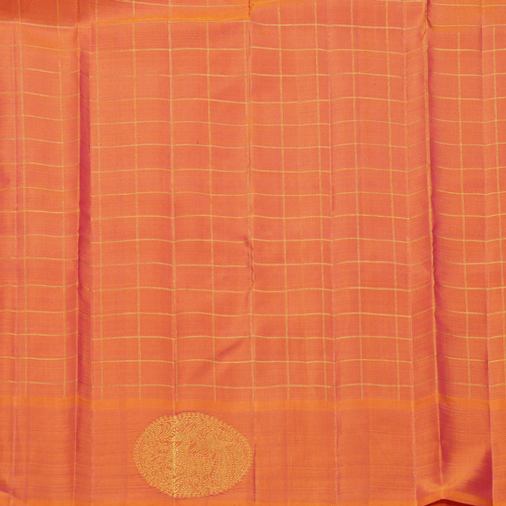 Hayagrivas Handloom Pink Kanjivaram Silk Saree with Orangish-Pink Border KBFL210G1-1-SBS-BF210
