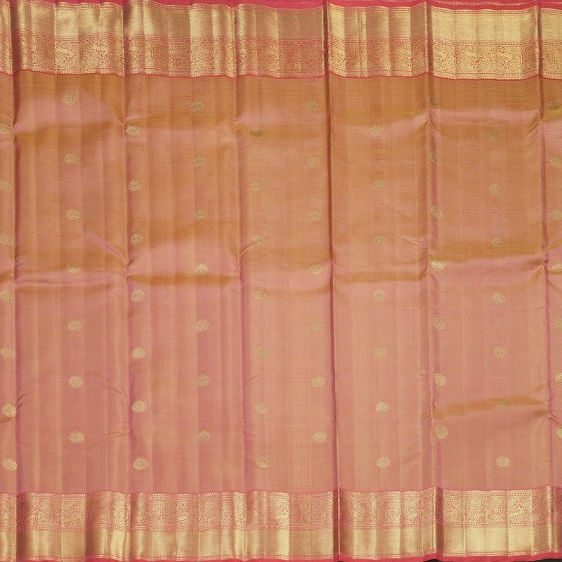 Hayagrivas Handloom Onion Pink Kanjivaram Silk Saree with Pink Border KBFL211G1-1-SBS-BF211