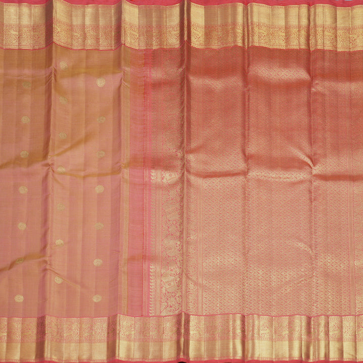 Hayagrivas Handloom Onion Pink Kanjivaram Silk Saree with Pink Border KBFL211G1-1-SBS-BF211