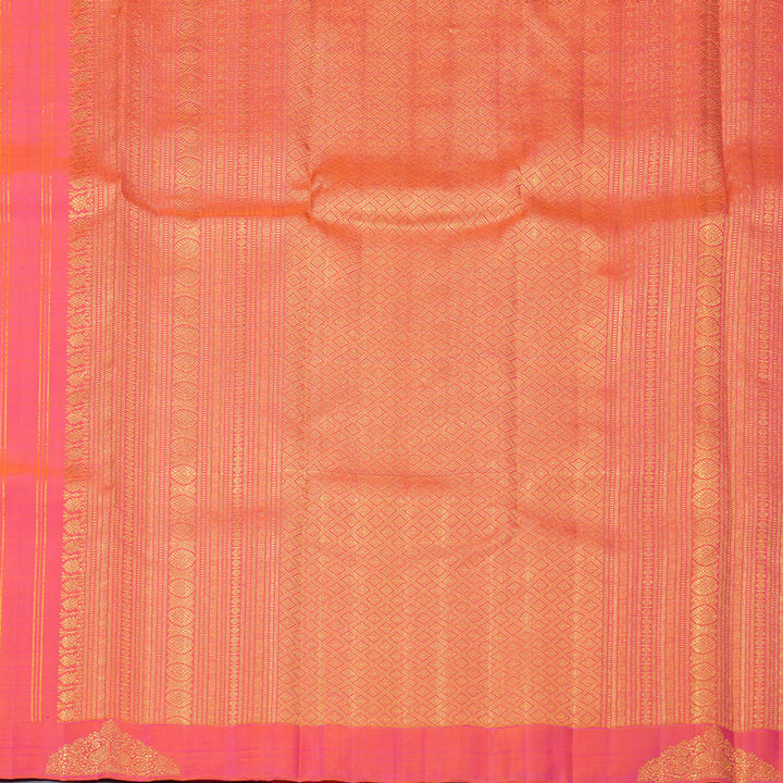 Hayagrivas Handloom Orangish-Pink Kanjivaram Silk Saree KBFL215G1-1-BF215-SBS