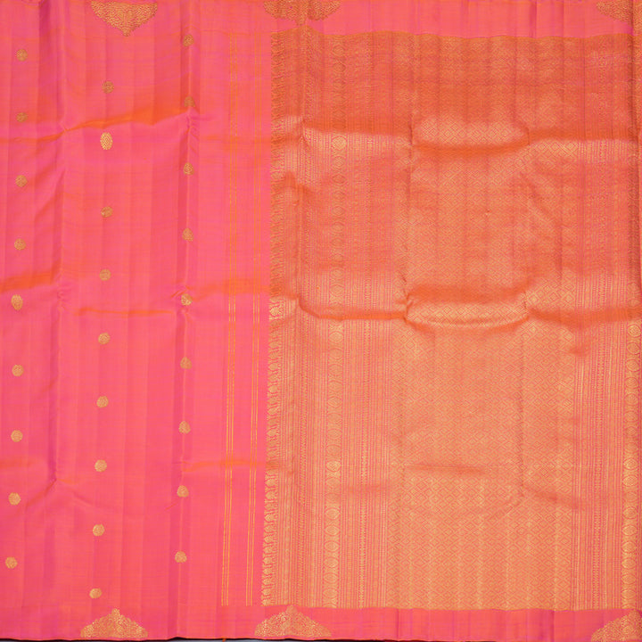 Hayagrivas Handloom Orangish-Pink Kanjivaram Silk Saree KBFL215G1-1-BF215-SBS