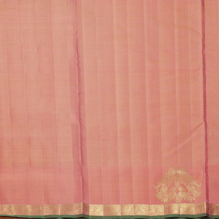 Hayagrivas Handloom Peach Pink Kanjivaram Ten Yards Silk Saree KBFL217G1-1-SBS-BF217
