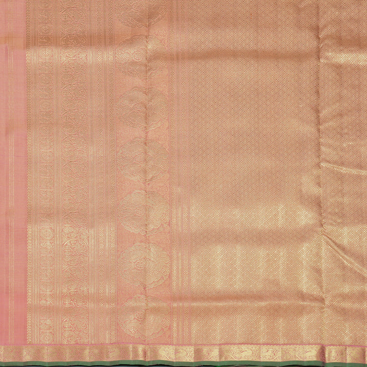 Hayagrivas Handloom Peach Pink Kanjivaram Ten Yards Silk Saree KBFL217G1-1-SBS-BF217