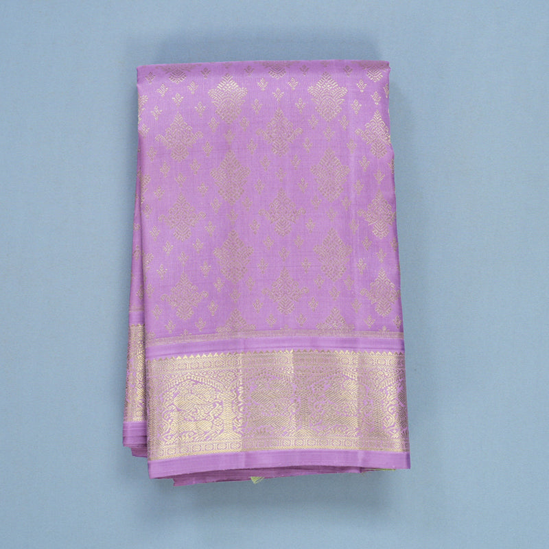 Hayagrivas Handloom Lilac Kanjivaram Silk Saree KBFL220G1-1-SBS-BF220