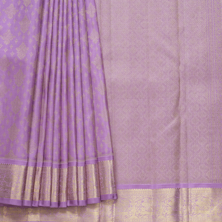 Hayagrivas Handloom Lilac Kanjivaram Silk Saree KBFL220G1-1-SBS-BF220
