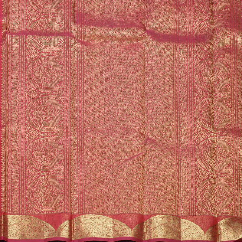 Hayagrivas Handloom Reddish-Pink Kanjivaram Silk Saree KBFL221G1-1-SBS-BF221
