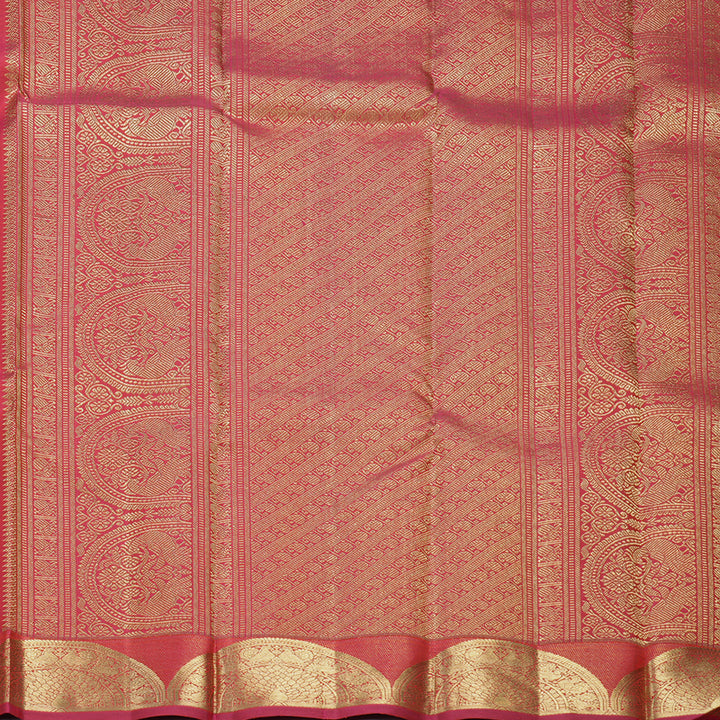 Hayagrivas Handloom Reddish-Pink Kanjivaram Silk Saree KBFL221G1-1-SBS-BF221
