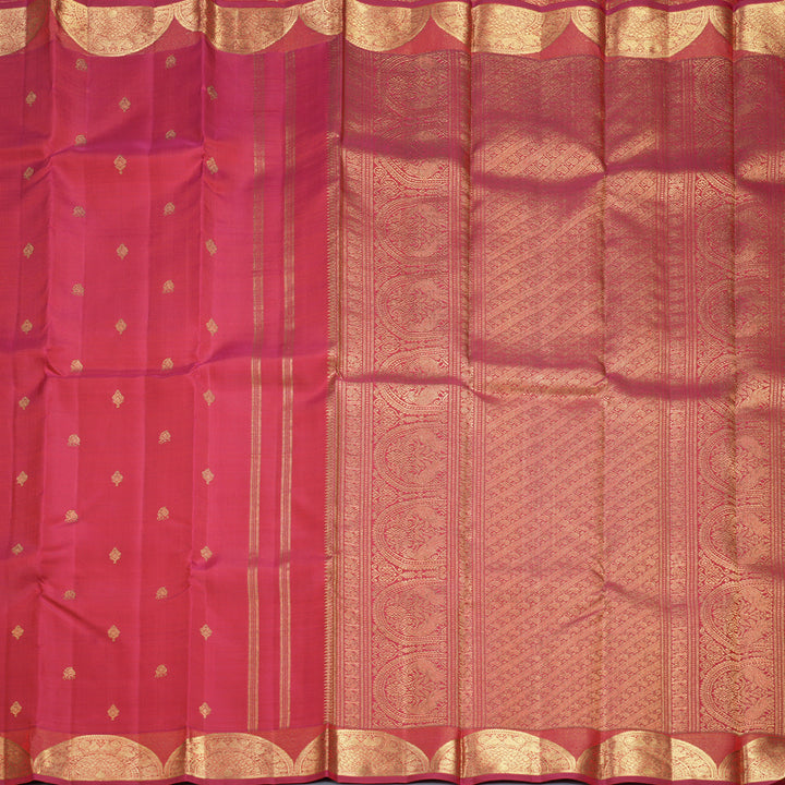 Hayagrivas Handloom Reddish-Pink Kanjivaram Silk Saree KBFL221G1-1-SBS-BF221