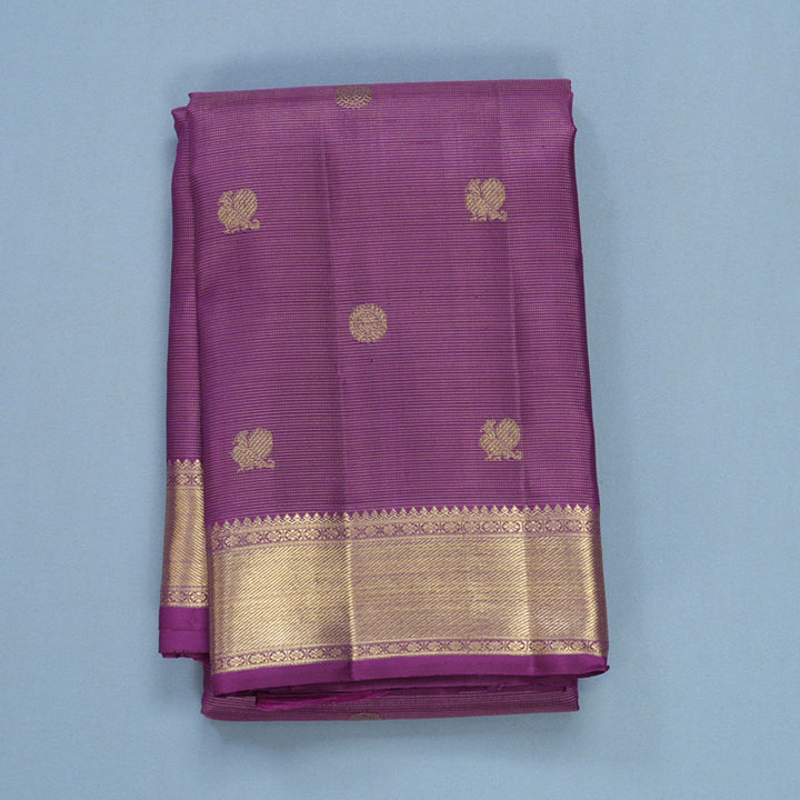 Hayagrivas Handloom Vadamalli Purple Kanjivaram Silk Saree KBFL222G1-1-SBS-BF222