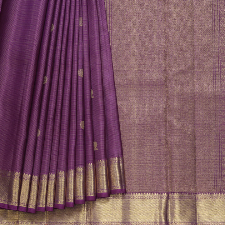 Hayagrivas Handloom Vadamalli Purple Kanjivaram Silk Saree KBFL222G1-1-SBS-BF222