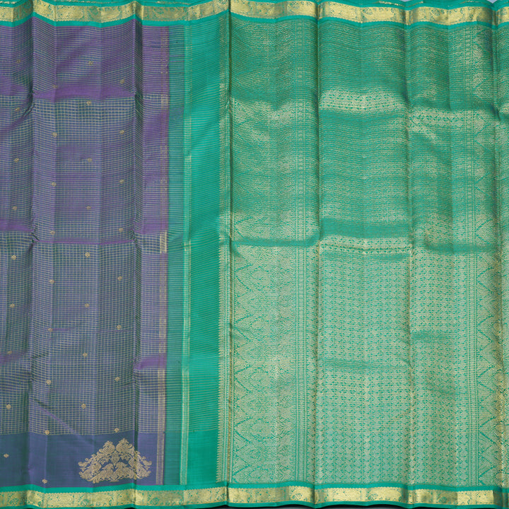 Hayagrivas Handloom Mayilkazhuthu Kanjivaram Silk Saree with Sea Green Border KBFL223G1-1-SBS-BF223