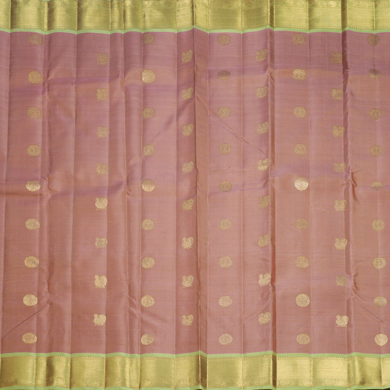 Hayagrivas Handloom Onion Pink Kanjivaram Silk Saree with Pista Green Border KBFL224G1-1-SBS-BF224