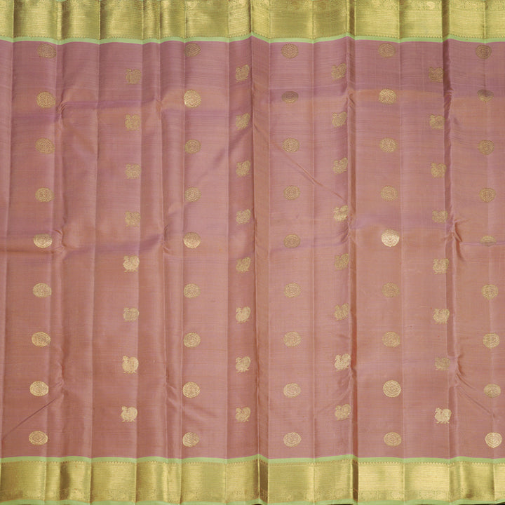 Hayagrivas Handloom Onion Pink Kanjivaram Silk Saree with Pista Green Border KBFL224G1-1-SBS-BF224