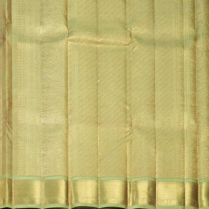 Hayagrivas Handloom Onion Pink Kanjivaram Silk Saree with Pista Green Border KBFL224G1-1-SBS-BF224