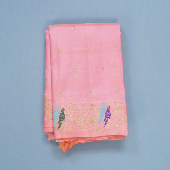 Hayagrivas Handloom Rose Pink Kanjivaram Silk Saree KBFL225G1-1-SBS-BF225
