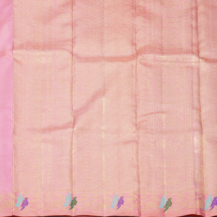 Hayagrivas Handloom Rose Pink Kanjivaram Silk Saree KBFL225G1-1-SBS-BF225