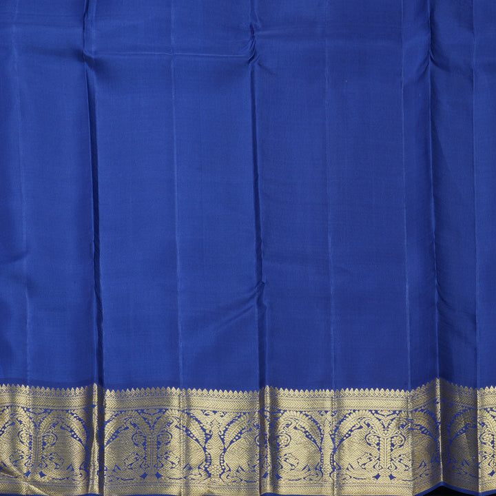 Hayagrivas Handloom Sky Blue Kanjivaram Silk Saree with Dark Blue Border KBFL228G1-1-SBS-BF228
