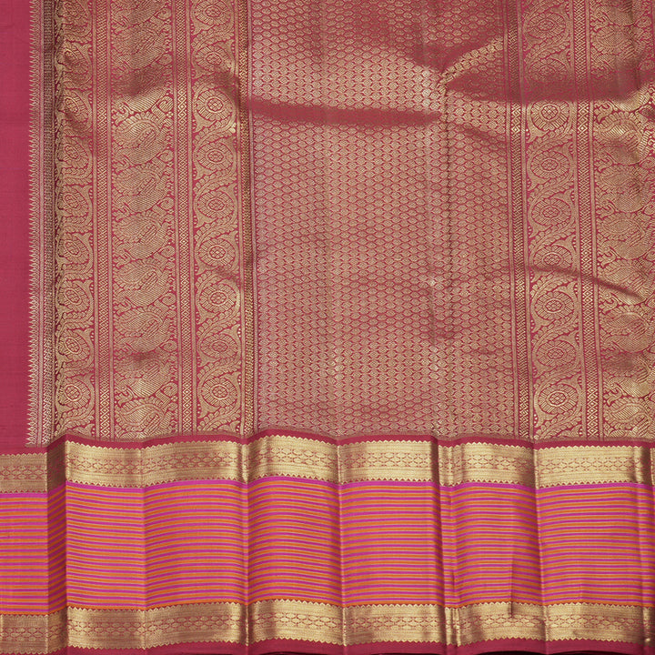 Hayagrivas Handloom Purple Kanjivaram Silk Saree with Red Border KBFL237G1-1-SBS-BF237