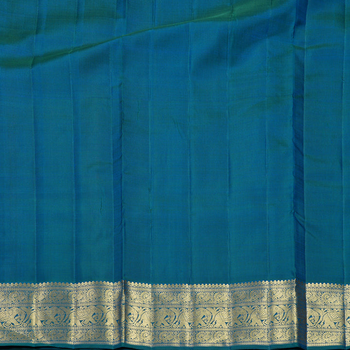 Hayagrivas Handloom Rust Orange Ten Yards Kanjivaram Silk Saree with Mayilkazhuthu Border KBFL246G1-1-BF246-SBS