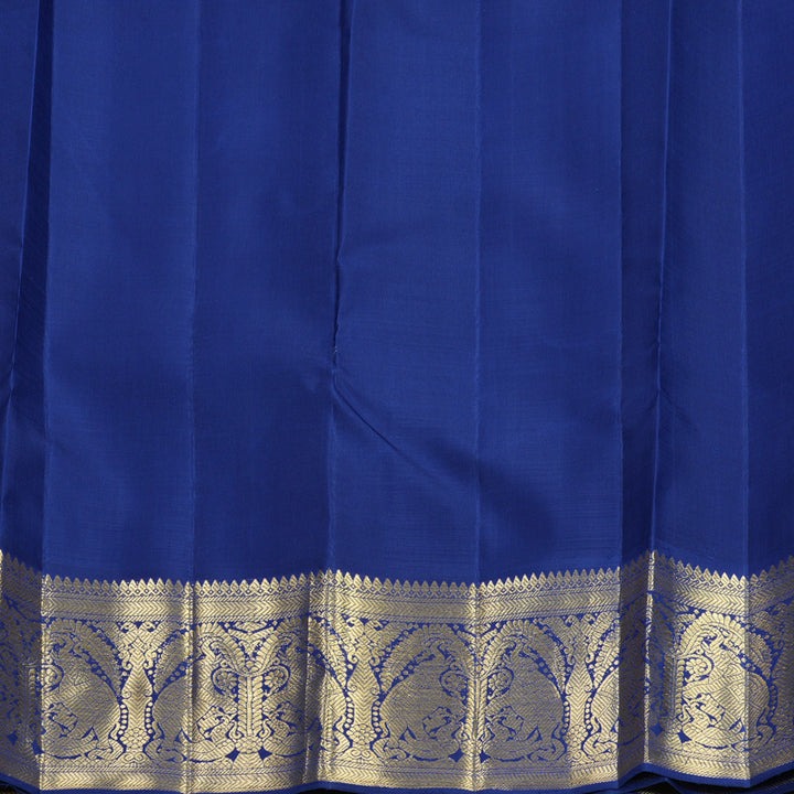 Hayagrivas Handloom Rose Pink Kanjivaram Silk Saree with Dark Blue Border KBFL247G1-1-BF247-SBS