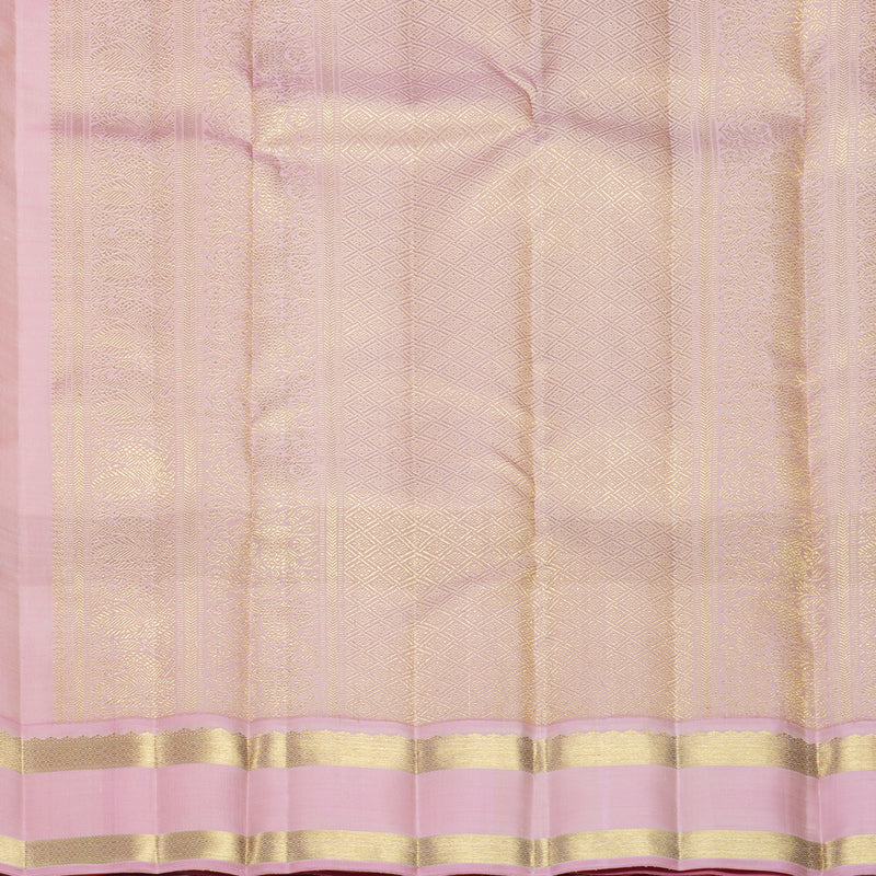 Hayagrivas Handloom Half-White Kanjivaram Silk Saree with Multicolour Border KBFL248G1-1-BF248-SBS