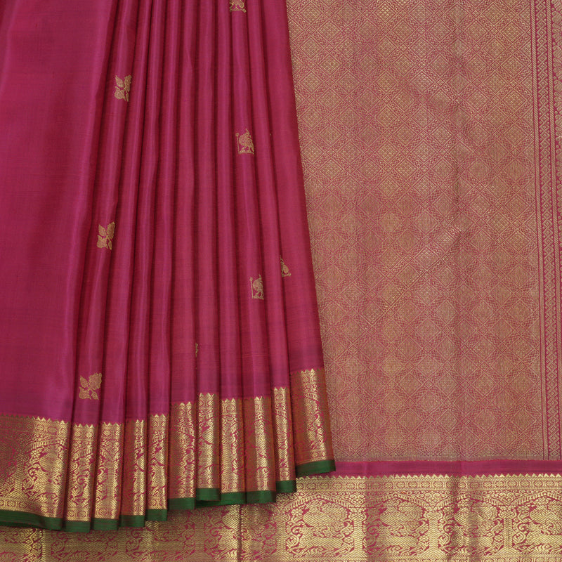 Hayagrivas Handloom Maroonish-Pink Kanjivaram Silk Saree KBFL250G1-1-BF250-SBS