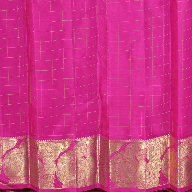 Hayagrivas Handloom Purple Kanjivaram Silk Saree with Rani Pink Border KBFL252G1-1-BF252-SBS