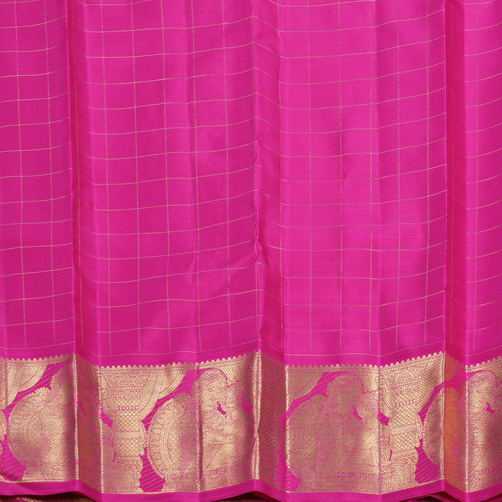 Hayagrivas Handloom Purple Kanjivaram Silk Saree with Rani Pink Border KBFL252G1-1-BF252-SBS