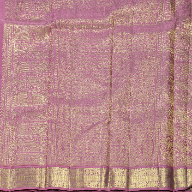 Hayagrivas Handloom Vadamalli Purple Kanjivaram Silk Saree with Persian Pink Border KBFL253G1-1-BF253-SBS