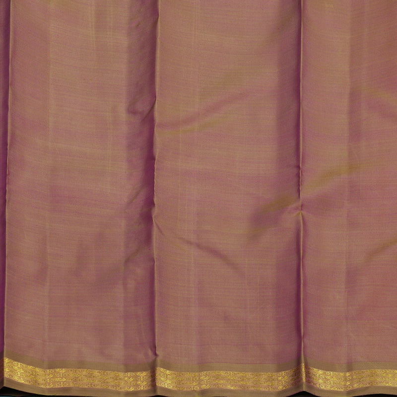 Hayagrivas Handloom Orangish-Pink Kanjivaram Silk Saree with Mild Manthalir Border KBFL254G1-1-BF254-SBS