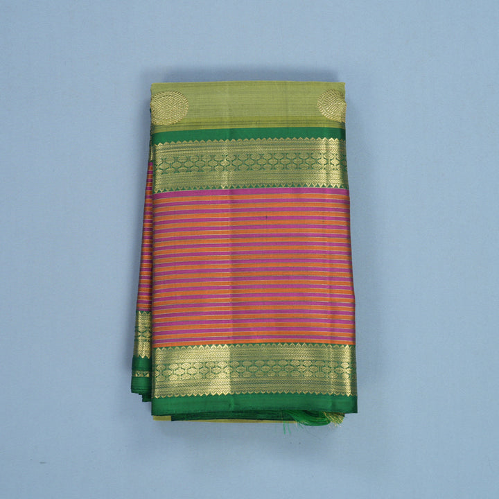 Hayagrivas Handloom Light Green Kanjivaram Silk Saree KBFL255G1-1-BF255-SBS