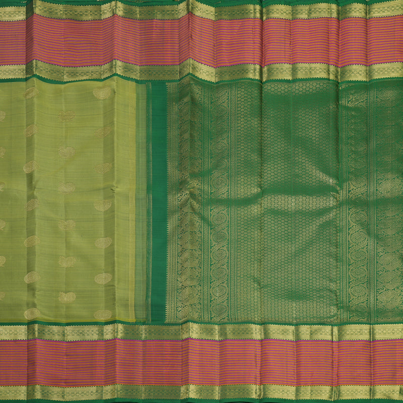 Hayagrivas Handloom Light Green Kanjivaram Silk Saree KBFL255G1-1-BF255-SBS