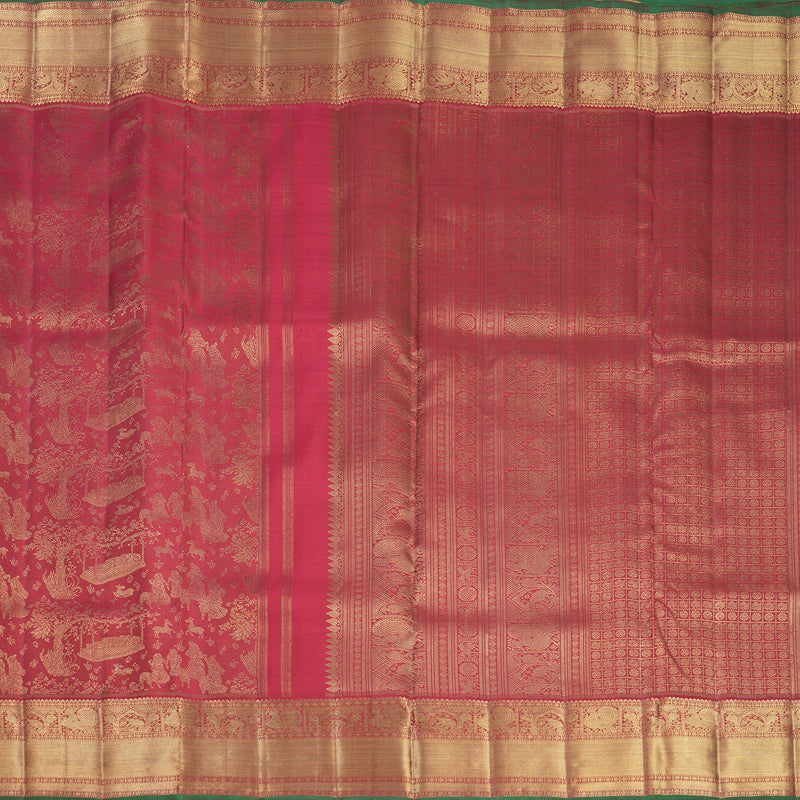 Hayagrivas Handloom Maroon Ten Yards Silk Saree KBFL257G1-1-BF257-SBS